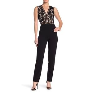 LOVE X DESIGN LACE  & LATTICE JUMPSUIT.